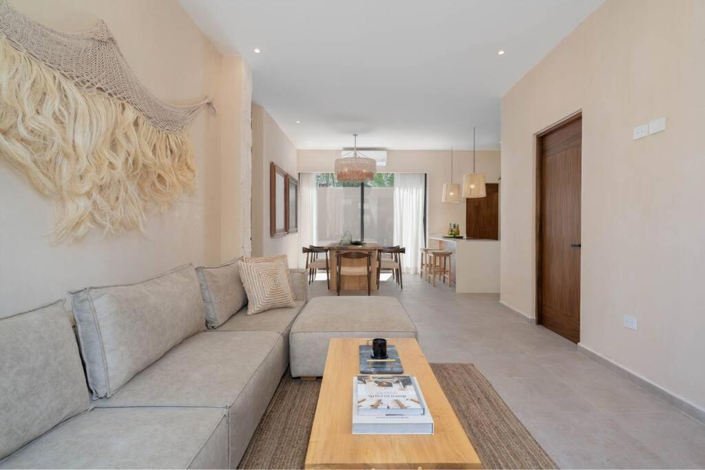 Ferienwohnung Lujoso Departamento Boho-Chic Con Alberca Privada Tulum Exterior foto