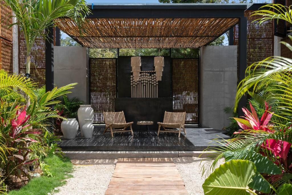 Ferienwohnung Lujoso Departamento Boho-Chic Con Alberca Privada Tulum Exterior foto