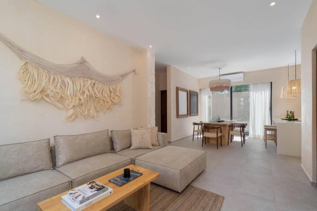Ferienwohnung Lujoso Departamento Boho-Chic Con Alberca Privada Tulum Exterior foto